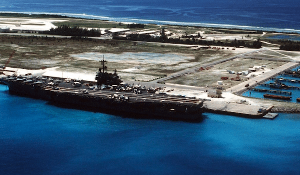 MR Online | A view of Diego Garcia the largest island in the Chagos group which the US has been using as its Indian Ocean naval base since the 1970s Photo Wikimedia Commons | MR Online